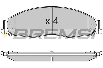 BP3344 BREMSI Комплект тормозных колодок, дисковый тормоз