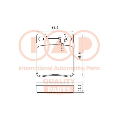 70402082 IAP QUALITY PARTS Комплект тормозных колодок, дисковый тормоз