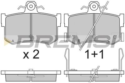 BP2818 BREMSI Комплект тормозных колодок, дисковый тормоз