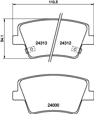 8DB355040041 HELLA PAGID Комплект тормозных колодок, дисковый тормоз