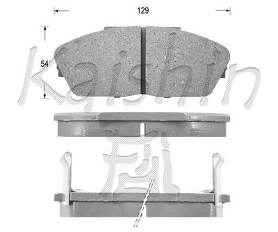 FK5027 KAISHIN Комплект тормозных колодок, дисковый тормоз
