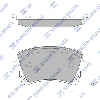 SP2112R Hi-Q Комплект тормозных колодок, дисковый тормоз