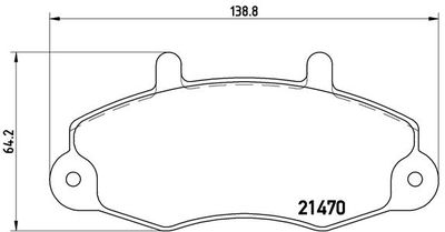 P24049 BREMBO Комплект тормозных колодок, дисковый тормоз