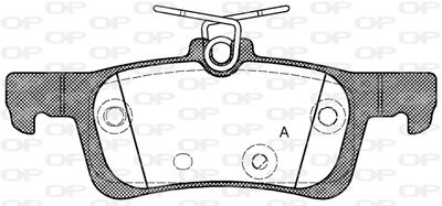 BPA156300 OPEN PARTS Комплект тормозных колодок, дисковый тормоз