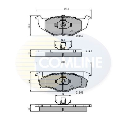 CBP0707 COMLINE Комплект тормозных колодок, дисковый тормоз