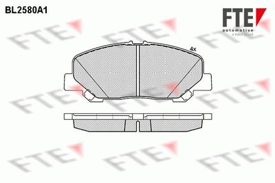 BL2580A1 FTE Комплект тормозных колодок, дисковый тормоз