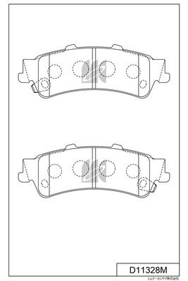 D11328M MK Kashiyama Комплект тормозных колодок, дисковый тормоз
