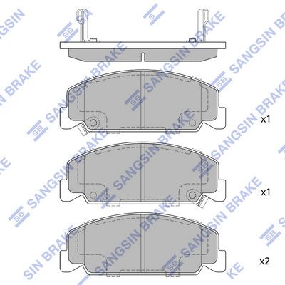 SP1427 Hi-Q Комплект тормозных колодок, дисковый тормоз