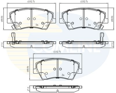 CBP32343 COMLINE Комплект тормозных колодок, дисковый тормоз