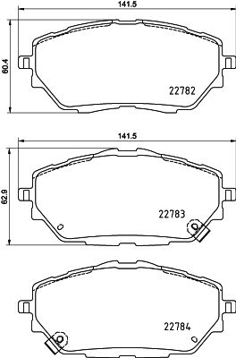 8DB355039751 HELLA Комплект тормозных колодок, дисковый тормоз