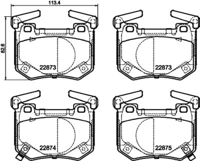 8DB355040731 HELLA Комплект тормозных колодок, дисковый тормоз