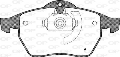 BPA039010 OPEN PARTS Комплект тормозных колодок, дисковый тормоз