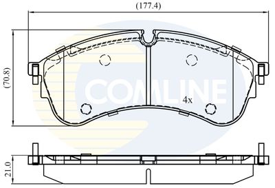 CBP02400 COMLINE Комплект тормозных колодок, дисковый тормоз