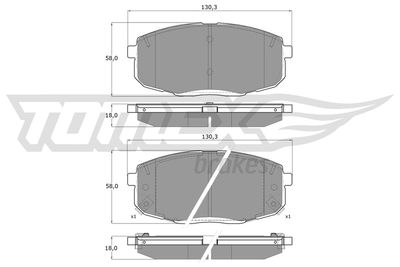 TX14991 TOMEX Brakes Комплект тормозных колодок, дисковый тормоз