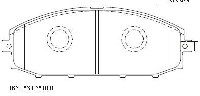 KD1764 ASIMCO Комплект тормозных колодок, дисковый тормоз