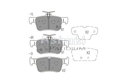 H02642 ASHUKI by Palidium Комплект тормозных колодок, дисковый тормоз