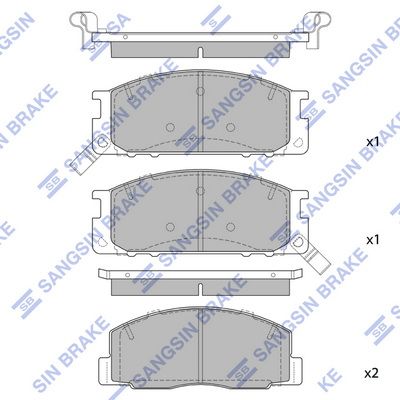 SP1464 Hi-Q Комплект тормозных колодок, дисковый тормоз