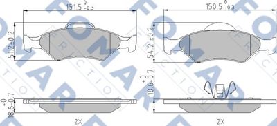 FO685381 FOMAR Friction Комплект тормозных колодок, дисковый тормоз