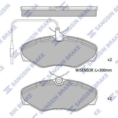 SP4082 Hi-Q Комплект тормозных колодок, дисковый тормоз