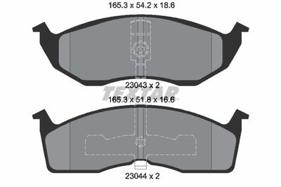 2304301 TEXTAR Комплект тормозных колодок, дисковый тормоз