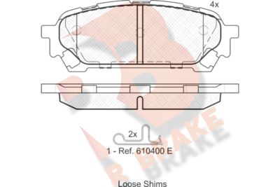 RB1737 R BRAKE Комплект тормозных колодок, дисковый тормоз