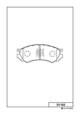 D1162 MK Kashiyama Комплект тормозных колодок, дисковый тормоз