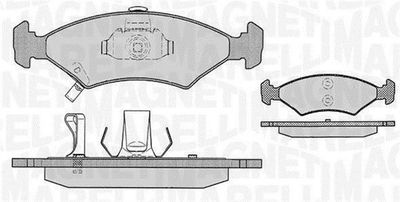 363916060287 MAGNETI MARELLI Комплект тормозных колодок, дисковый тормоз