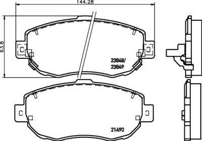 8DB355026991 HELLA PAGID Комплект тормозных колодок, дисковый тормоз