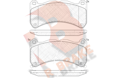 RB2014 R BRAKE Комплект тормозных колодок, дисковый тормоз