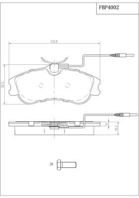 FBP4002 FI.BA Комплект тормозных колодок, дисковый тормоз