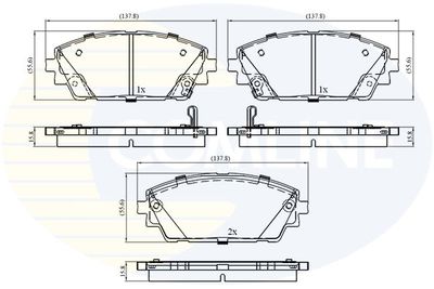 CBP32856 COMLINE Комплект тормозных колодок, дисковый тормоз