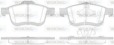 P1083342 WOKING Комплект тормозных колодок, дисковый тормоз