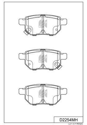 D2254MH MK Kashiyama Комплект тормозных колодок, дисковый тормоз