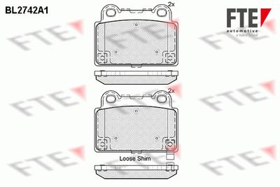 BL2742A1 FTE Комплект тормозных колодок, дисковый тормоз