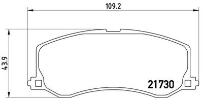 P79004 BREMBO Комплект тормозных колодок, дисковый тормоз