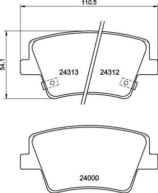 P30117 BREMBO Комплект тормозных колодок, дисковый тормоз