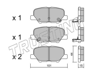 10110 TRUSTING Комплект тормозных колодок, дисковый тормоз