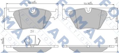 FO237681 FOMAR Friction Комплект тормозных колодок, дисковый тормоз