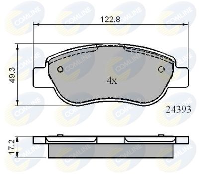 CBP01738 COMLINE Комплект тормозных колодок, дисковый тормоз