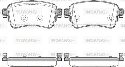 P1620300 WOKING Комплект тормозных колодок, дисковый тормоз