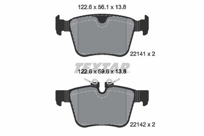 2214103 TEXTAR Комплект тормозных колодок, дисковый тормоз