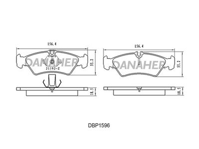 DBP1596 DANAHER Комплект тормозных колодок, дисковый тормоз