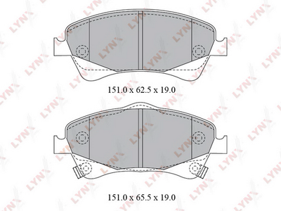 BD7598 LYNXauto Комплект тормозных колодок, дисковый тормоз
