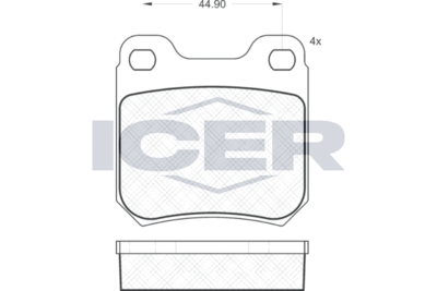 181299 ICER Комплект тормозных колодок, дисковый тормоз