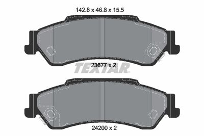 2367701 TEXTAR Комплект тормозных колодок, дисковый тормоз