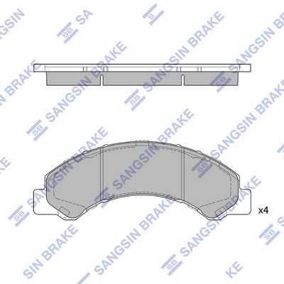 SP1667 Hi-Q Комплект тормозных колодок, дисковый тормоз