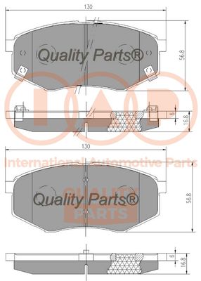 70407110 IAP QUALITY PARTS Комплект тормозных колодок, дисковый тормоз