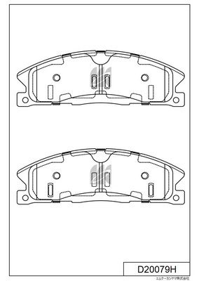 D20079H MK Kashiyama Комплект тормозных колодок, дисковый тормоз
