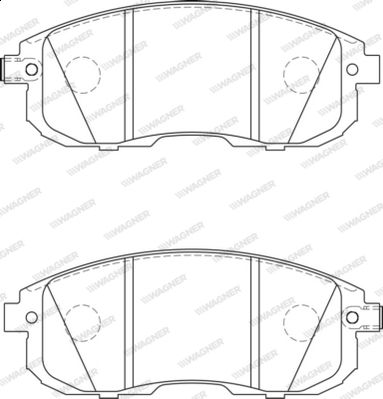 WBP21561A WAGNER Комплект тормозных колодок, дисковый тормоз