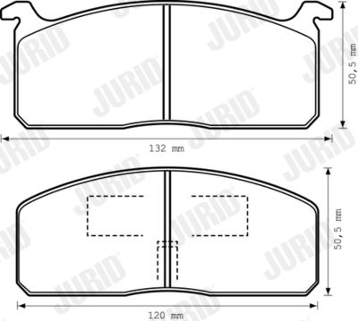 572326J JURID Комплект тормозных колодок, дисковый тормоз